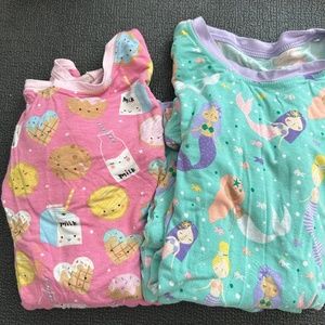 Little sleepies pajamas - mermaid and milk and cookies
